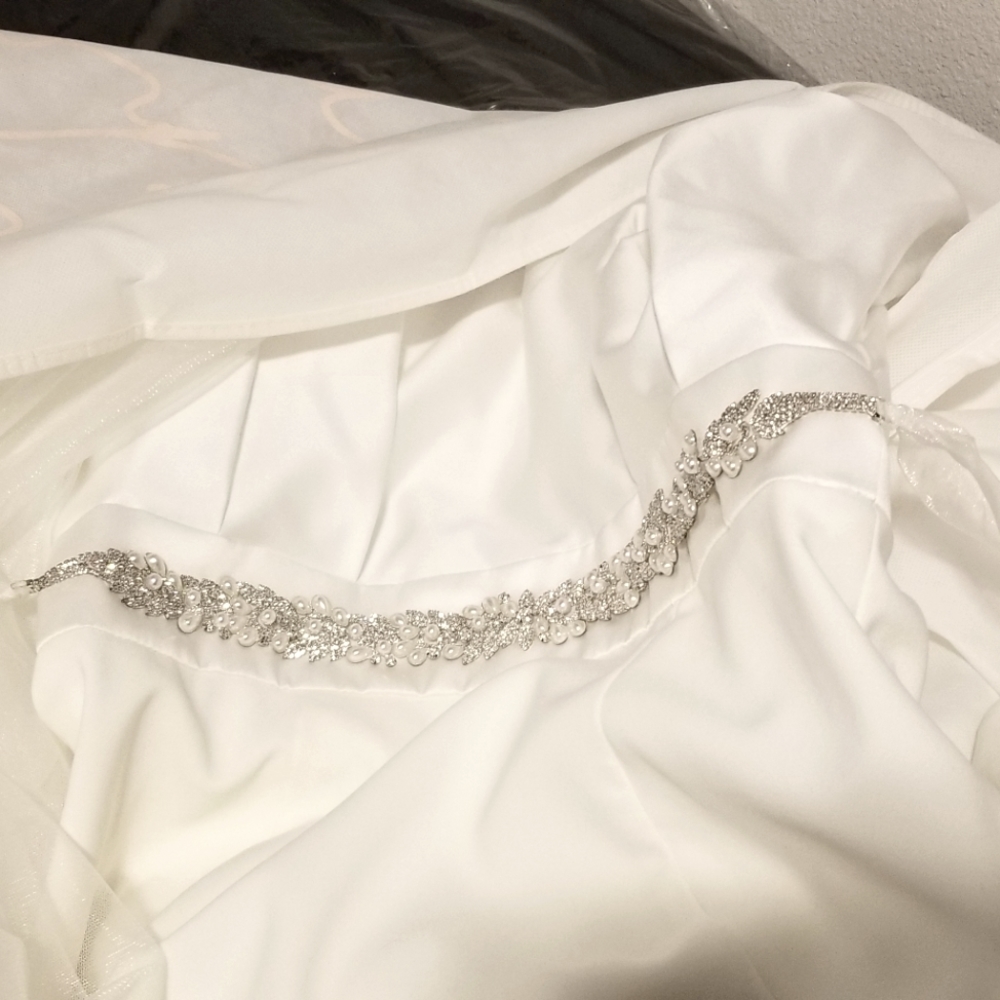 David Bridal wedding dress sash